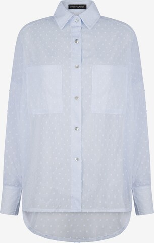 SASSYCLASSY Blouse 'Plumetis' in Blauw: voorkant