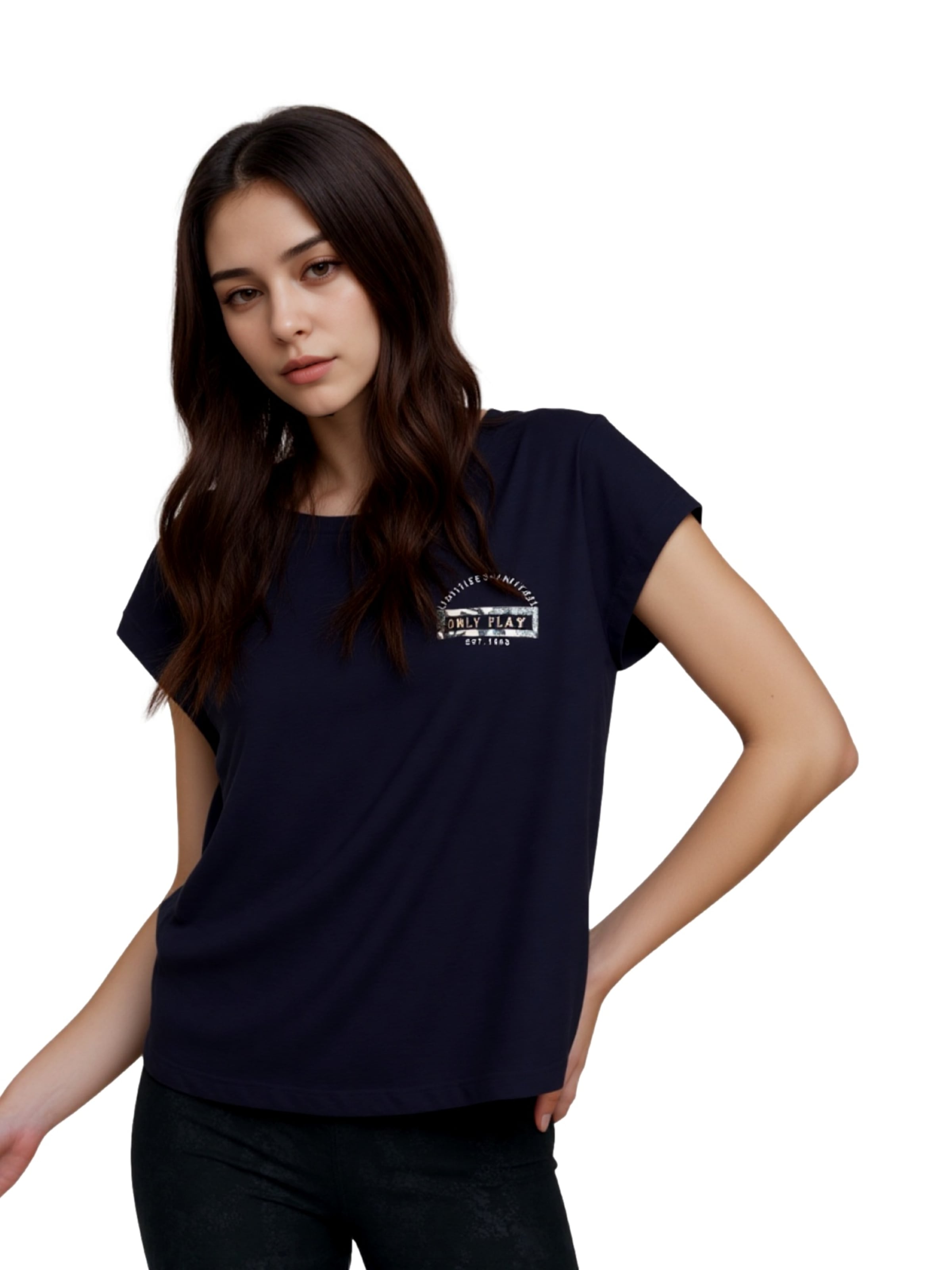 Maglietta 'AUB-Save Life' di ONLY PLAY in blu: frontale