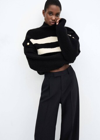 MANGO Sweter 'Double' w kolorze czarny