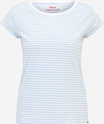 T-shirt MADS NORGAARD COPENHAGEN en bleu : devant
