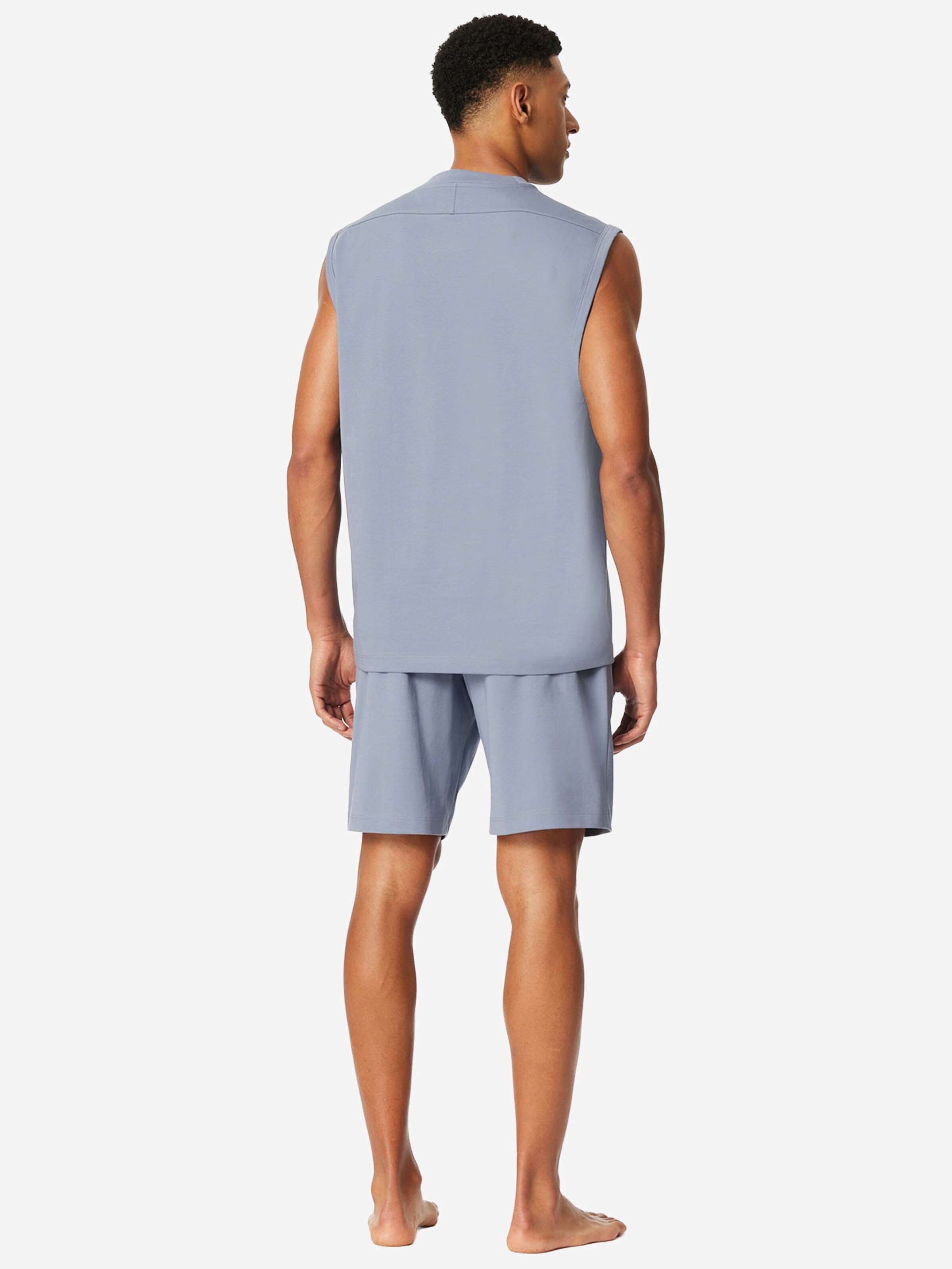 Pyjama long ' Modern ' SCHIESSER en bleu