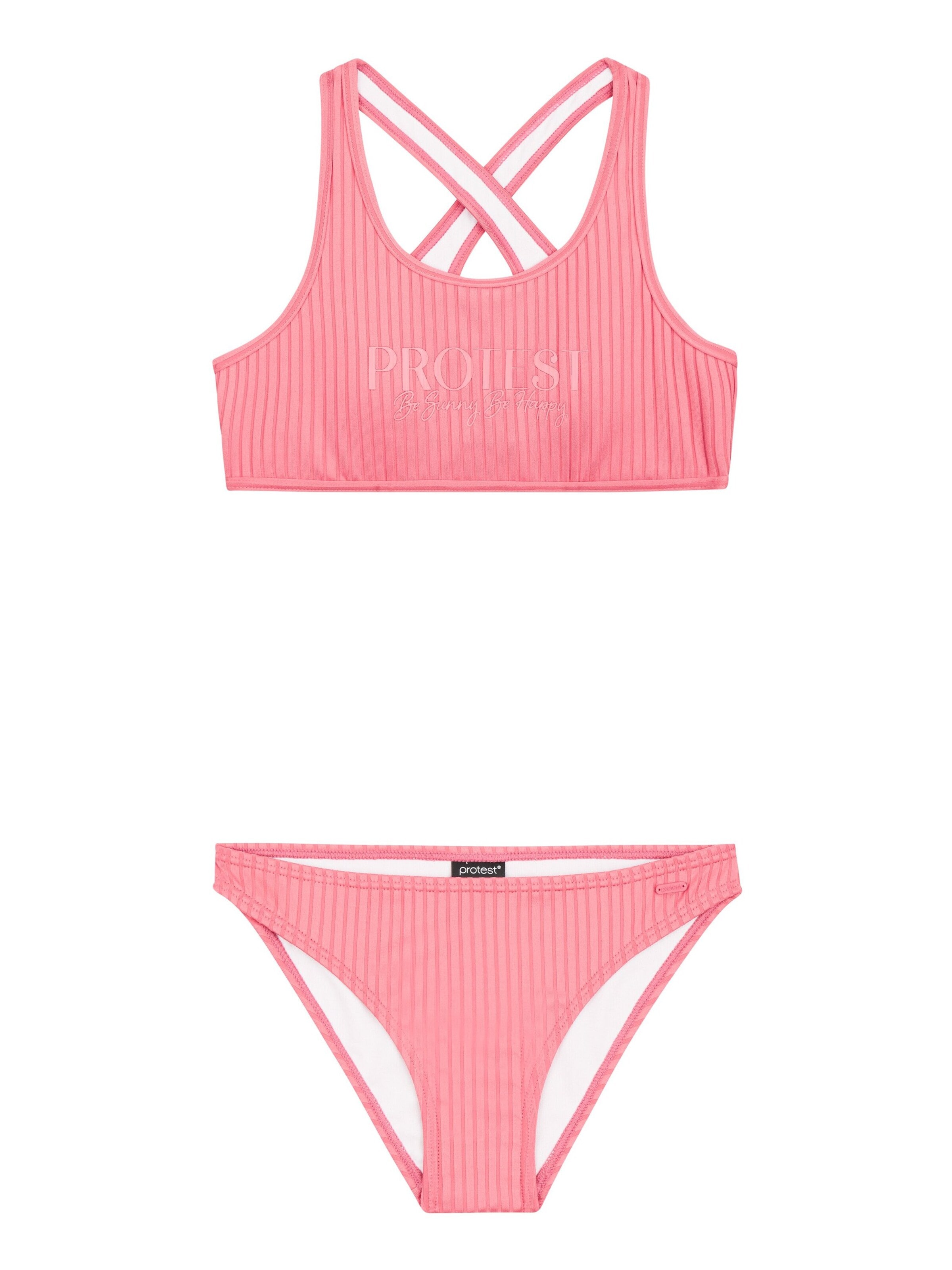 PROTEST Bralette Bikini 'PRTMoon JR' in Pink: front