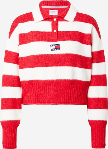 Tommy Jeans Sweter w kolorze czerwony: przód