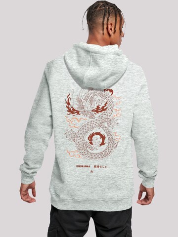 Sweat-shirt 'Dragon fire' F4NT4STIC en gris : devant