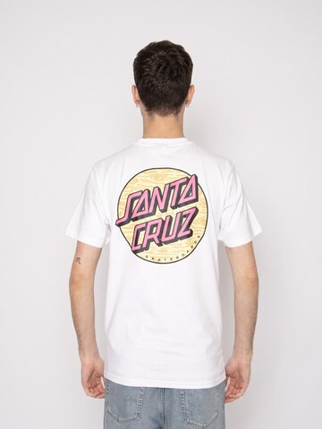 T-Shirt 'Wagon Dot Chest T-Shirt' Santa Cruz en blanc