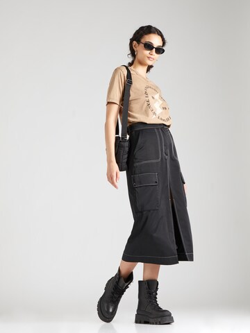 JDY Shirt 'FAROCK ELINA' in Braun