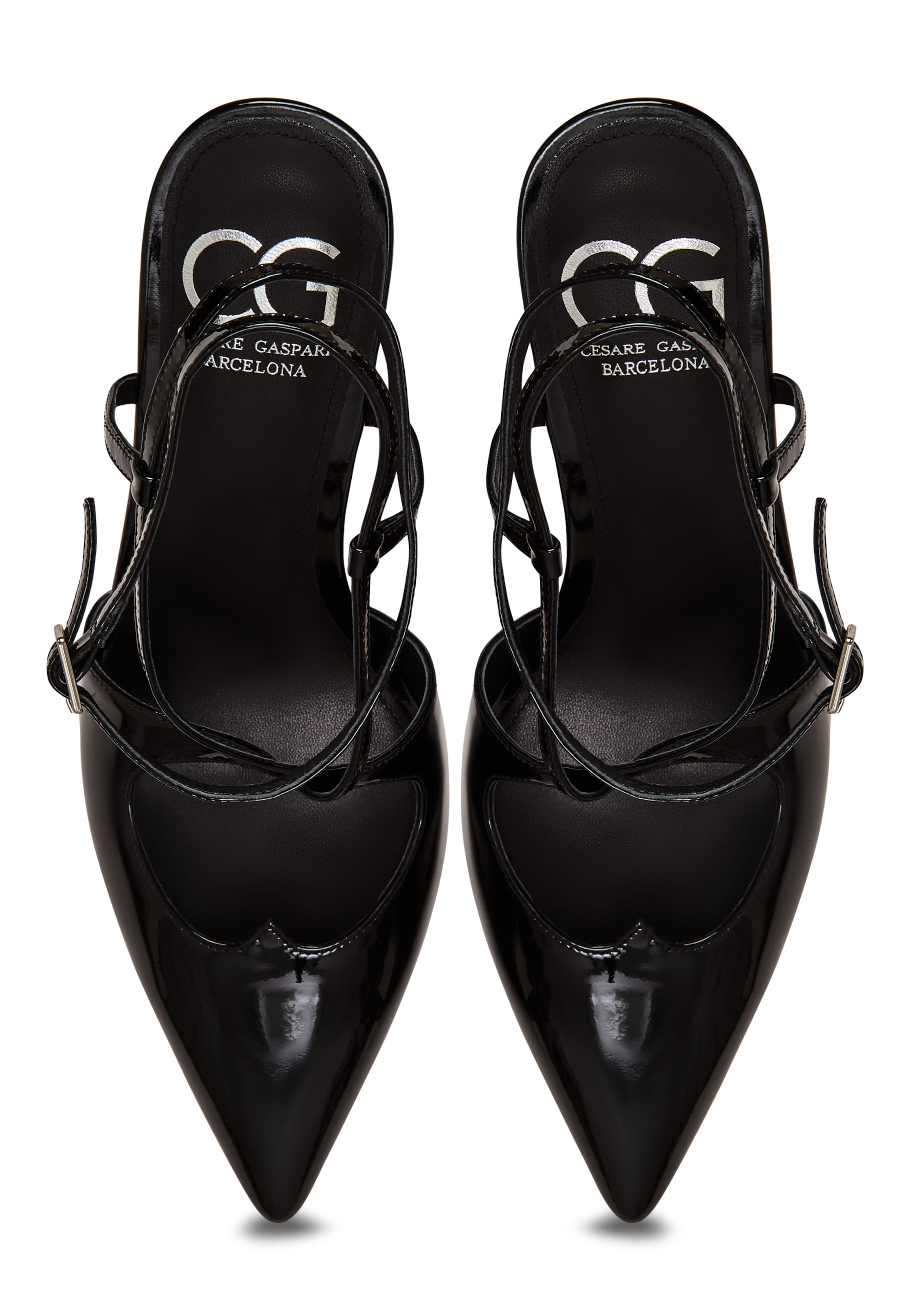 CESARE GASPARI Slingpumps in Zwart