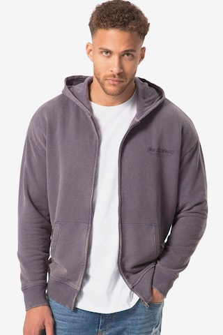 STHUGE Zip-Up Hoodie in Purple: front