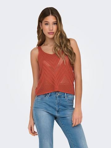 JDY Knitted Top 'Sun' in Orange: front
