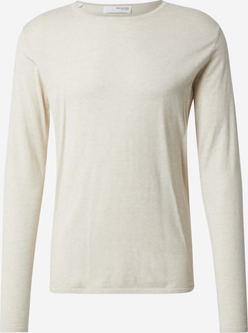 SELECTED Kampsun 'Rome', värv beež: eest vaates