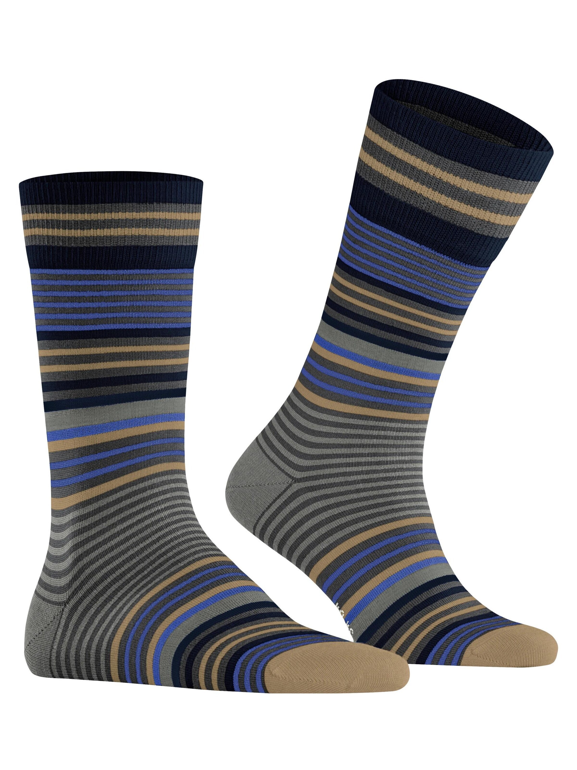 BURLINGTON Socks 'Stripe' in Grey