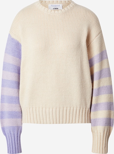florence by mills exclusive for ABOUT YOU Pullover 'Rested' em bege / roxo / roxo pastel, Vista do produto