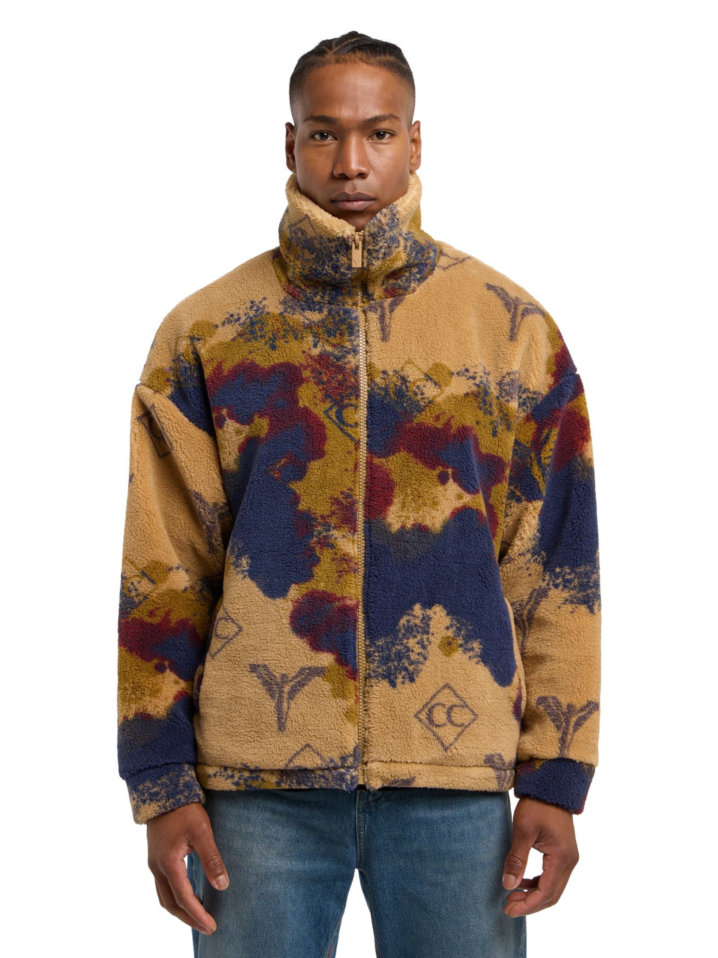 Carlo Colucci Sweatjacke 'Dissertori' in Braun: Vorderseite