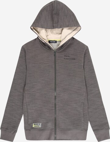 BLUE SEVEN Zip-Up Hoodie in Grey: front