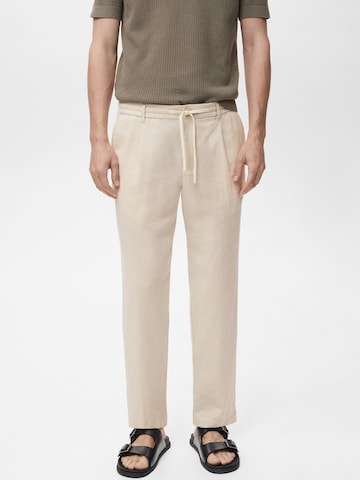 MANGO MAN Regular Chinobyxa 'ROMELINO' i beige: framsida