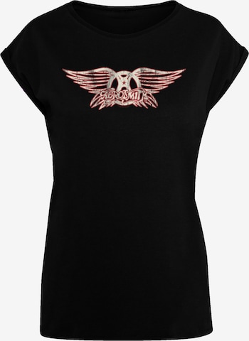 F4NT4STIC Shirt 'Aerosmith' in Zwart: voorkant