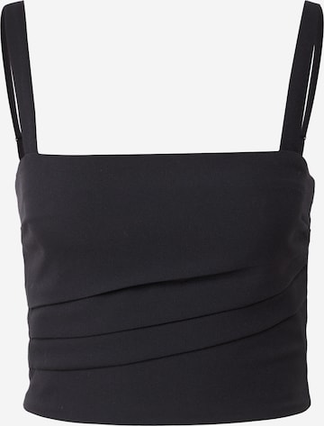 Top 'BARE' de la Abercrombie & Fitch pe negru: față