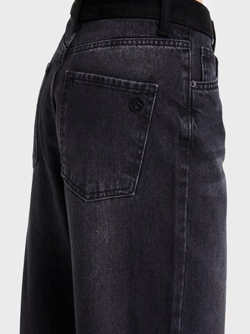 IT'S BASIC Wide leg Jeans 'Wide Mid Rise Jeans - Slate' in Black