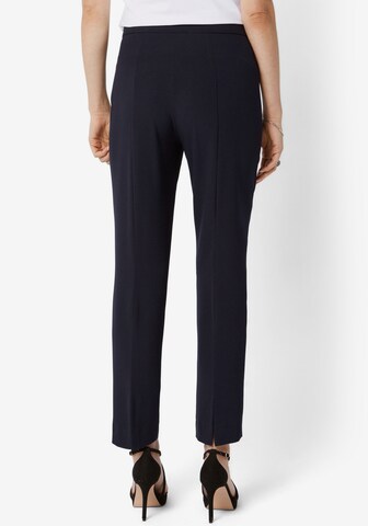 HERMANN LANGE Collection Regular Pleated Pants in Blue