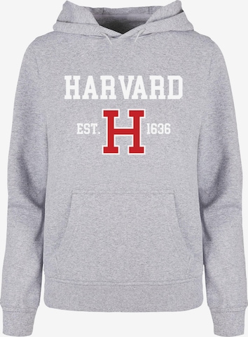 Sweat-shirt 'Harvard University - Est 1636' Merchcode en gris : devant