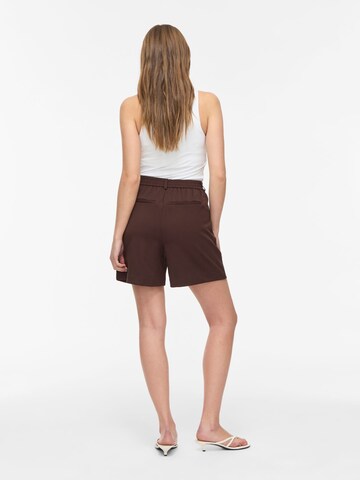 VILA Loose fit Pleat-front trousers 'VIVarone' in Brown
