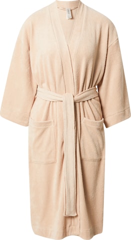 Peignoir court Lindex en beige : devant