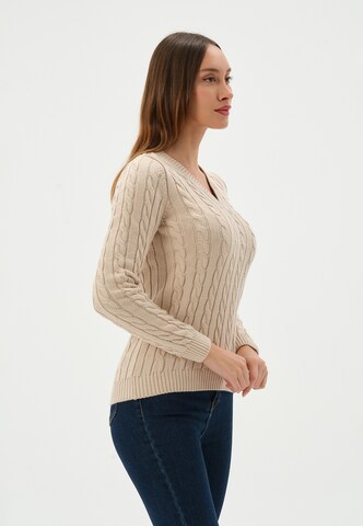 Pull-over Giorgio di Mare en beige