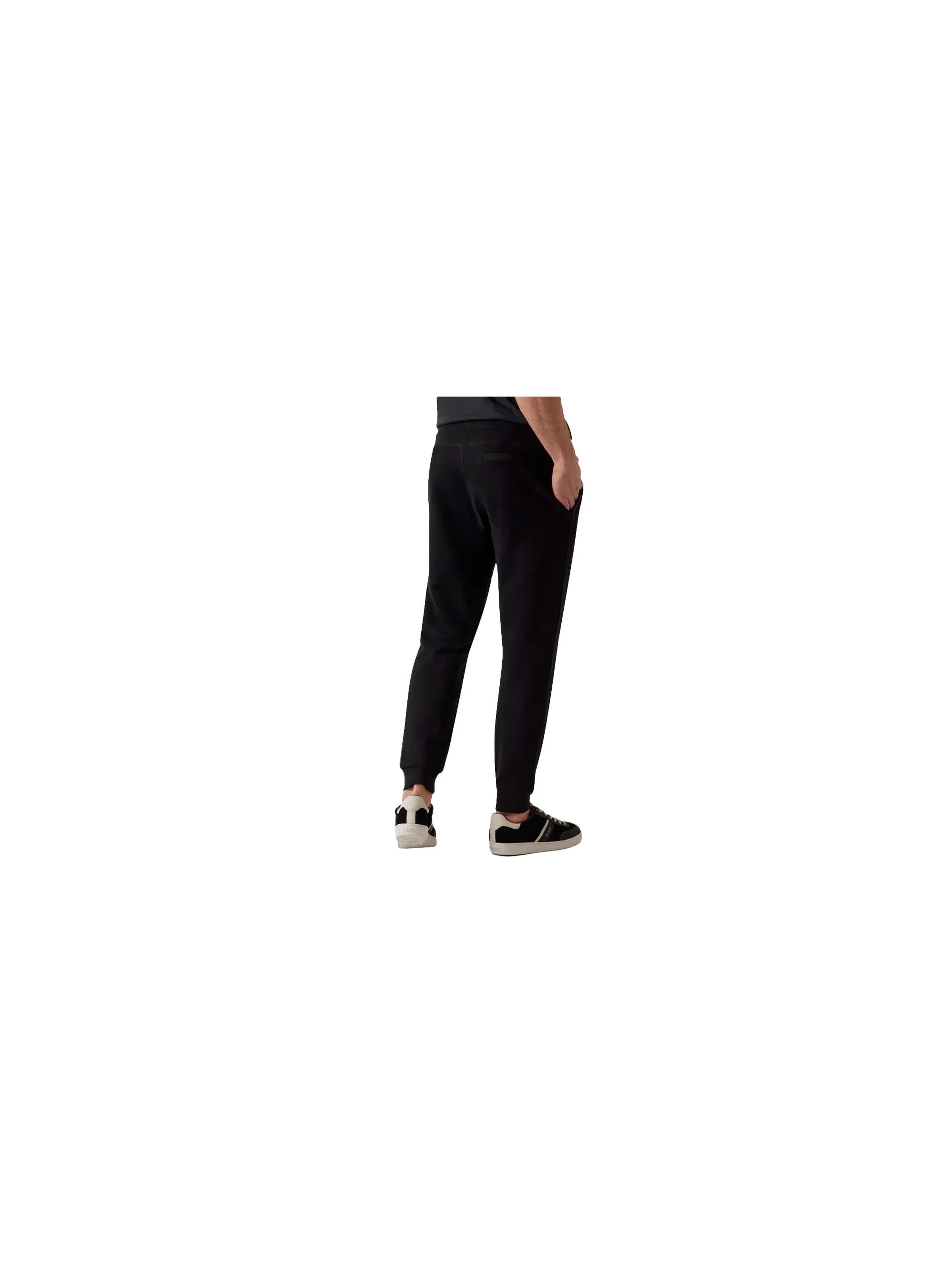 GUESS - regular Pantalón deportivo 'Mini triangle' en negro