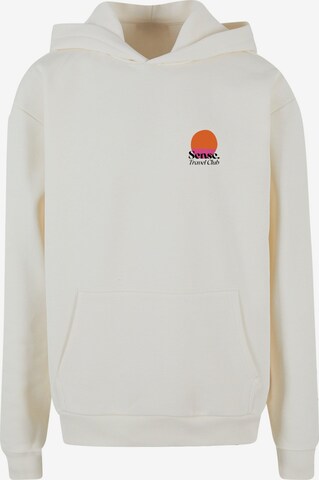 9N1M SENSE Sweatshirt 'Travel Club' in Beige: front