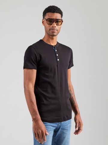 T-Shirt Lindbergh en noir : devant