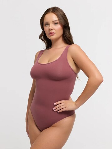Body modellante 'Tank Sculpting Bodysuit with String' di cfab in lilla