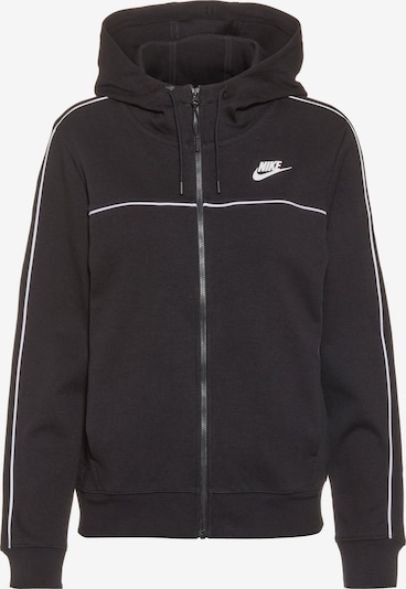 Nike Sportswear Zip-Up Hoodie 'NSW' in Black / White, Item view