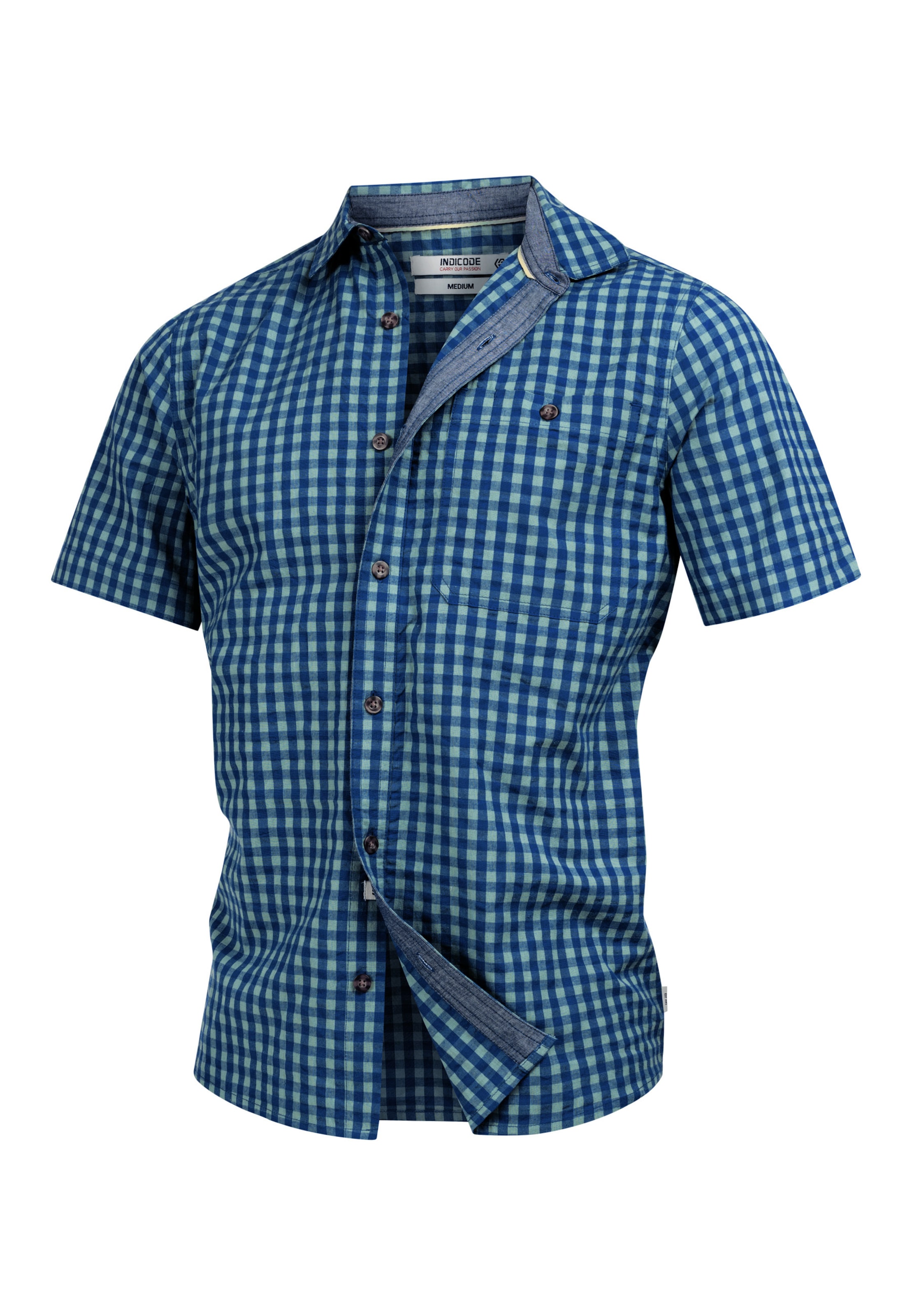 INDICODE JEANS Button Up Shirt in Mixed colours: front