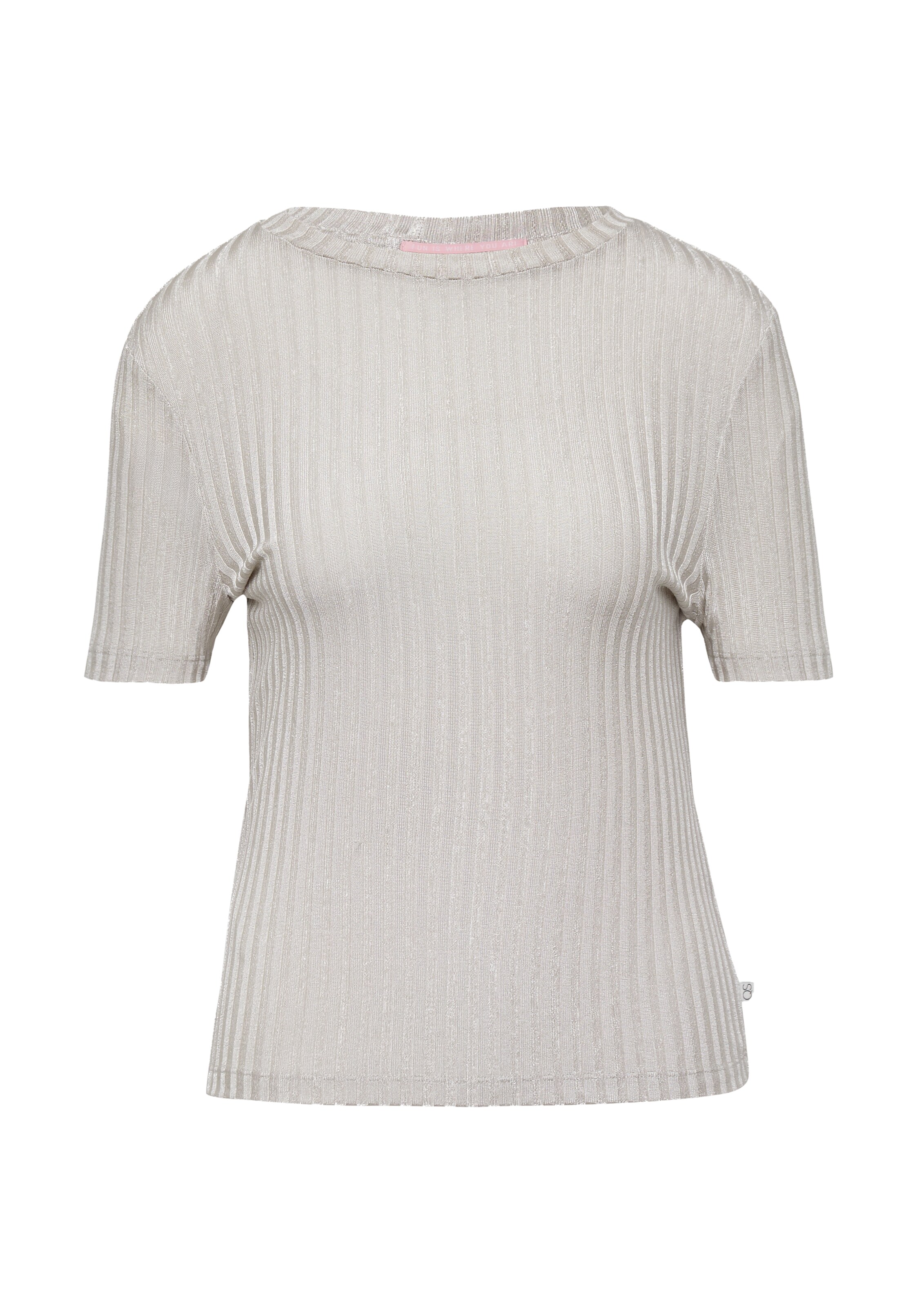 T-shirt QS en gris : devant