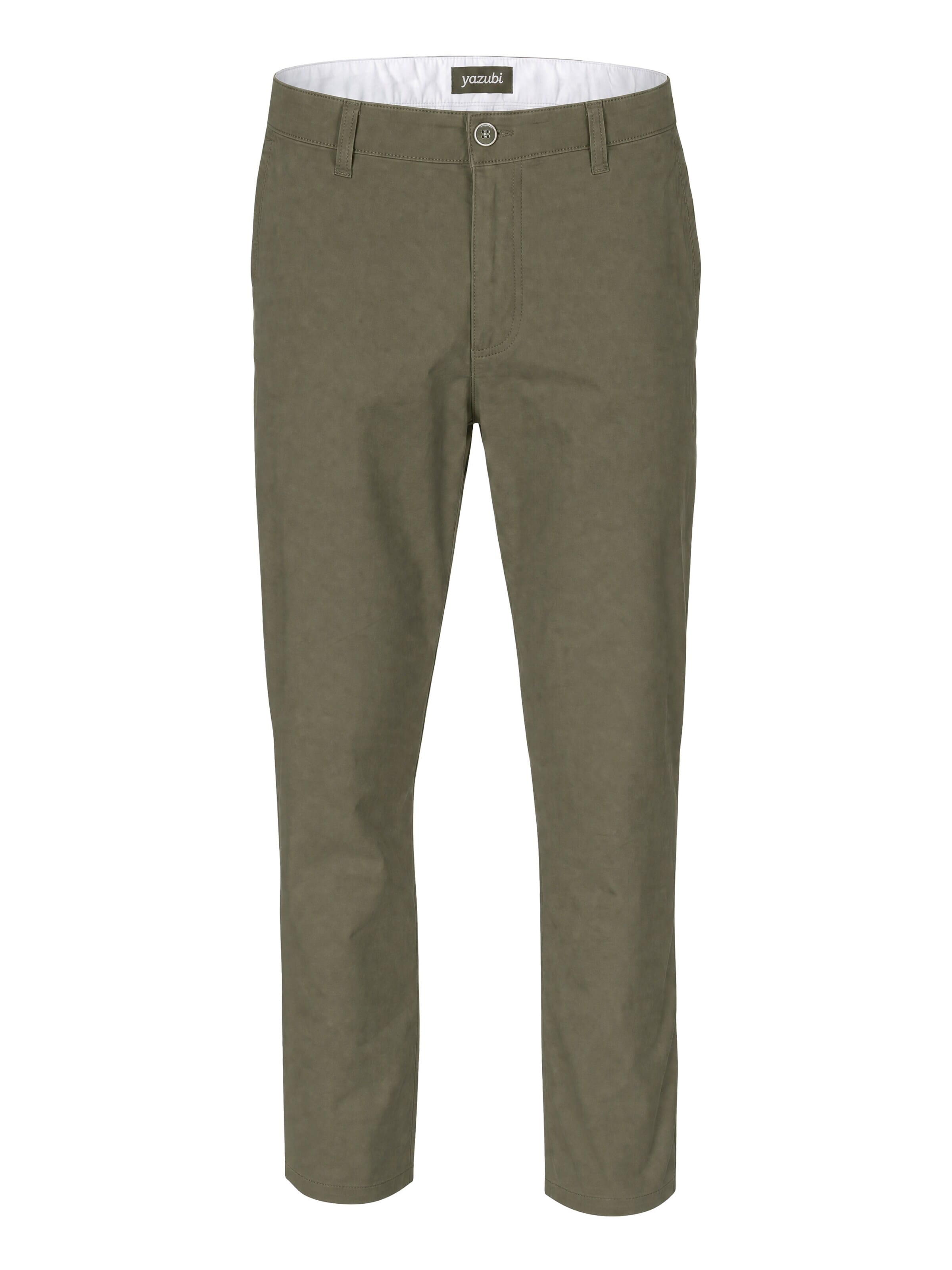 yazubi Slim fit Chino Pants 'Kyle' in Green: front