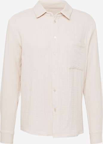 DAN FOX APPAREL Regular fit Button Up Shirt 'Toprak' in Beige: front
