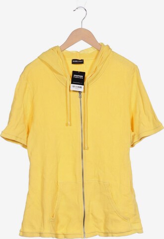 SAMOON Sweatshirt & Zip-Up Hoodie in 4XL in Yellow: front