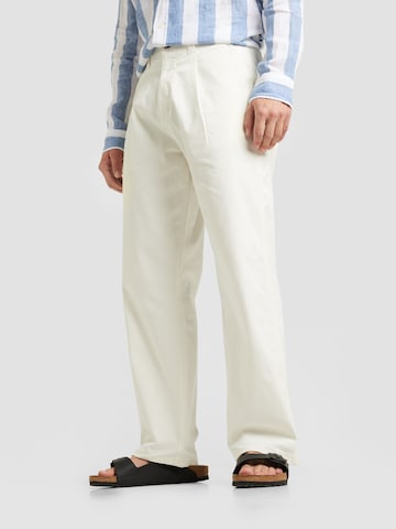 Lee Štandardný strih Plisované nohavice - biela: predná strana