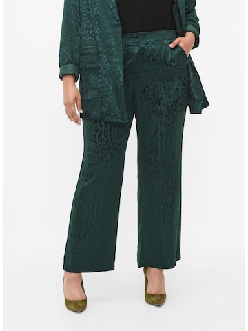 Zizzi Loose fit Pants 'Mria' in Green: front