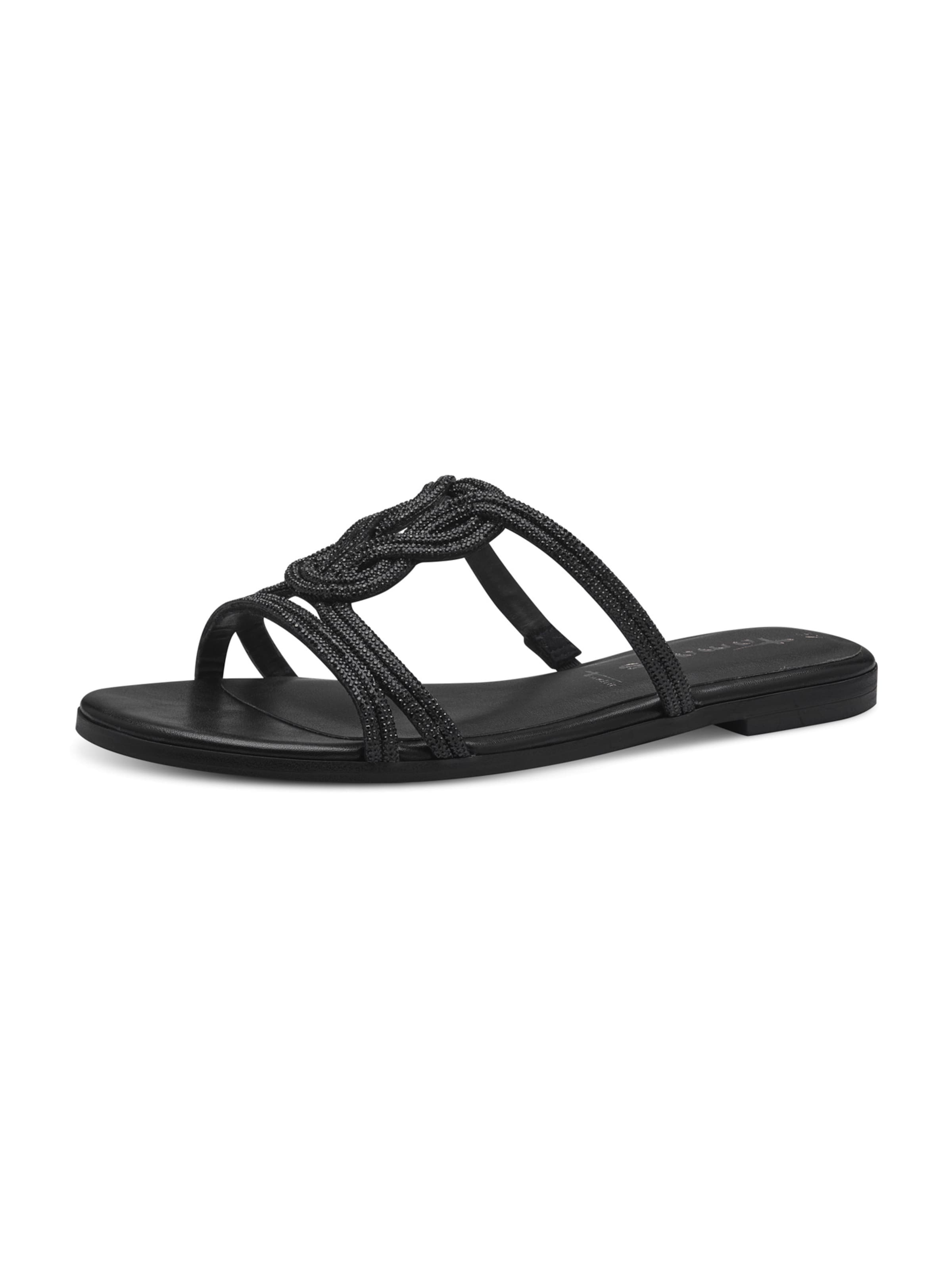 Tamaris Mules in Black: front