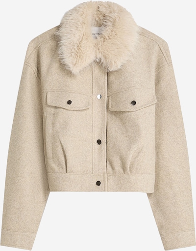 Bershka Prechodná bunda - béžová melírovaná, Produkt