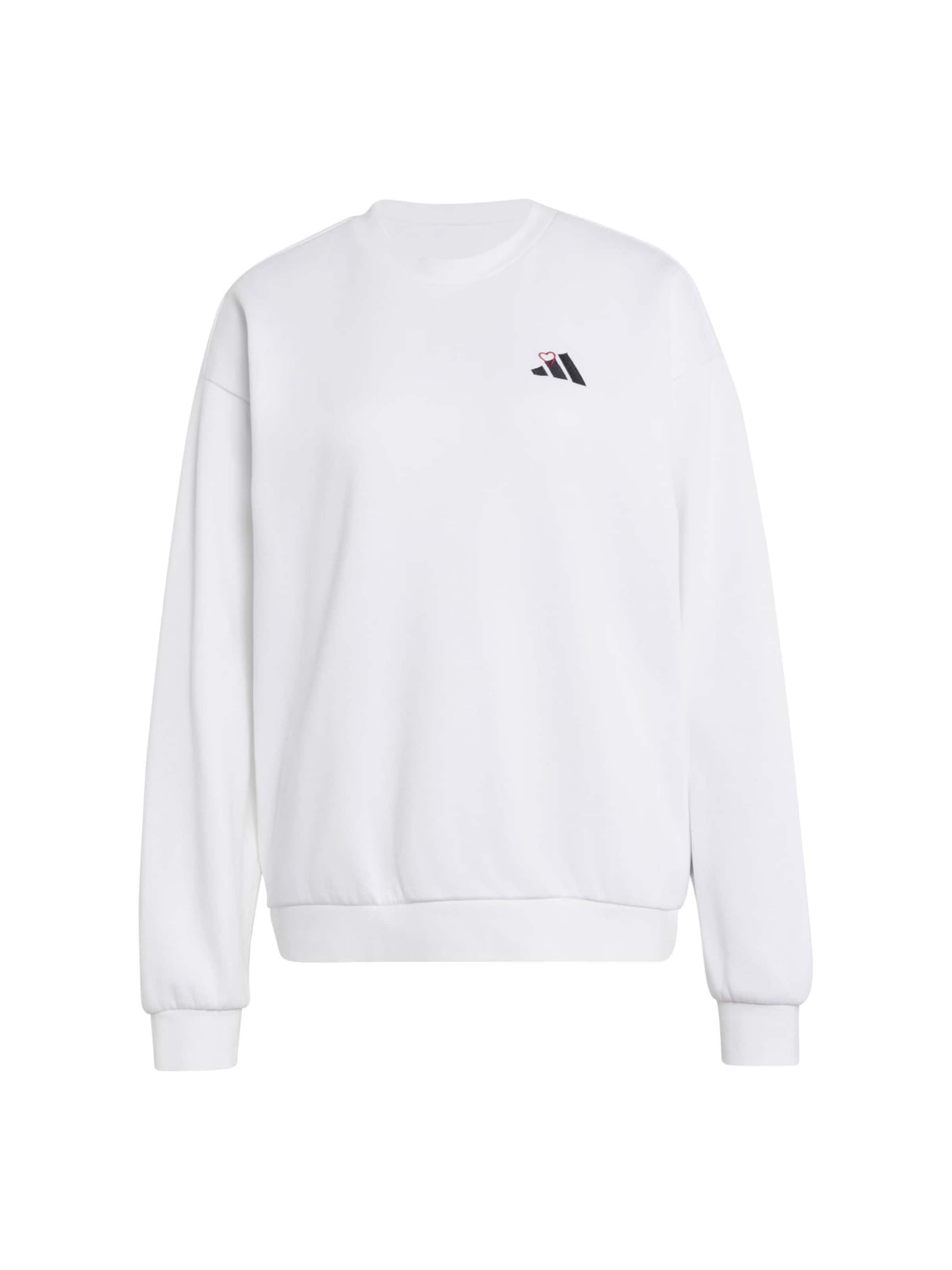 ADIDAS SPORTSWEAR Αθλητική μπλούζα φούτερ σε λευκό: μπροστά