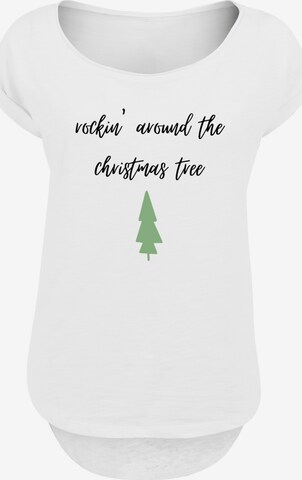 F4NT4STIC Shirt 'Rockin around the christmas tree' in Weiß: predná strana