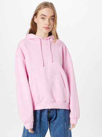 Sweat-shirt WEEKDAY en rose : devant