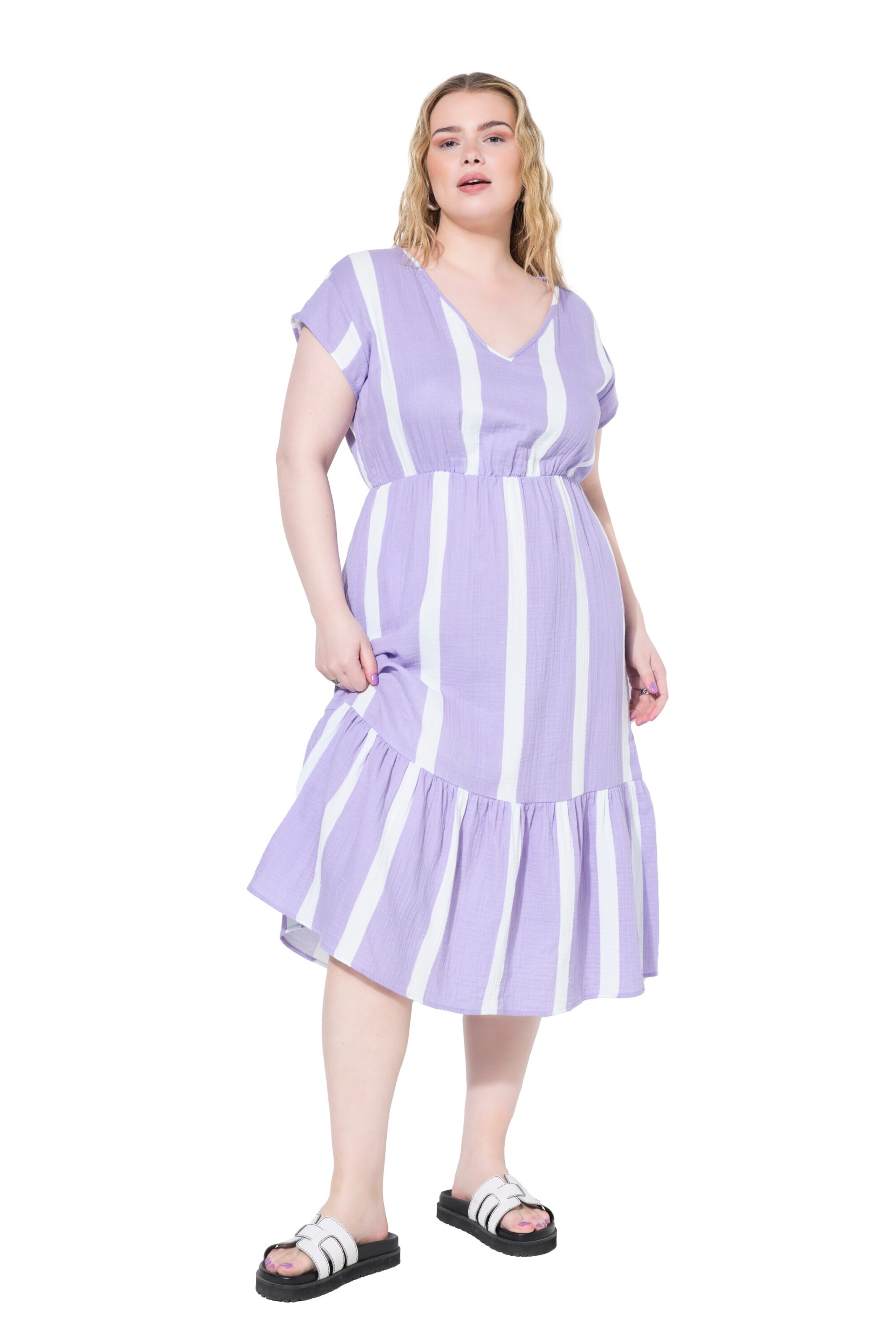 Studio Untold Jurk in Lila: voorkant