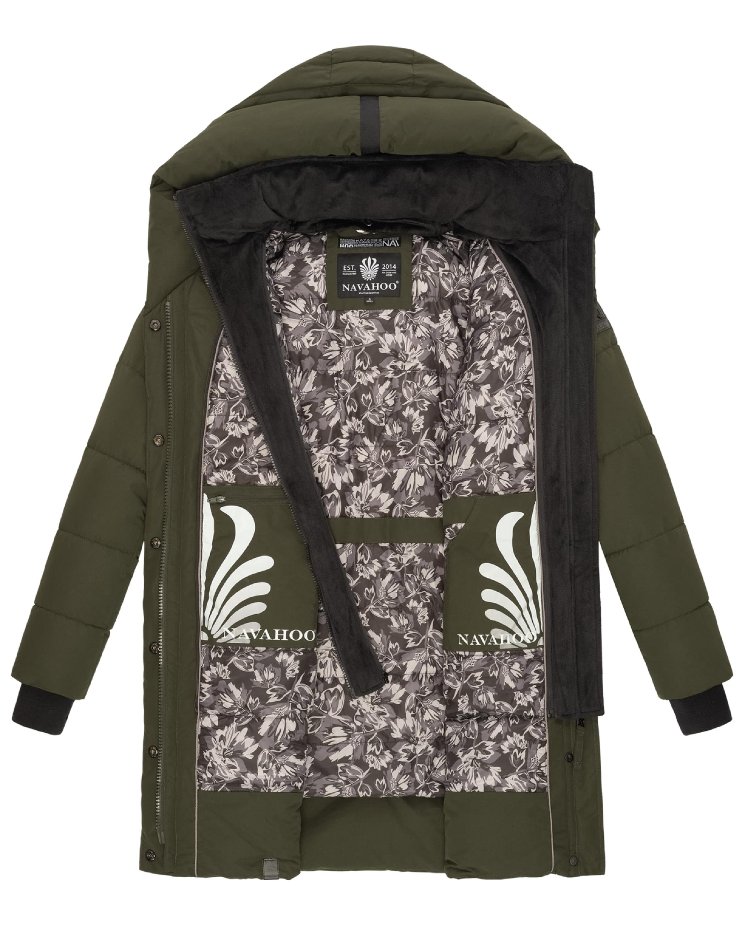 NAVAHOO Wintermantel 'Knutschilein' in Groen