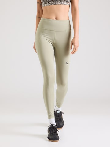 PUMA Skinny Sportbroek 'Essential' in Groen: voorkant