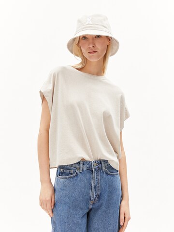 ARMEDANGELS Oversized shirt in Beige: voorkant