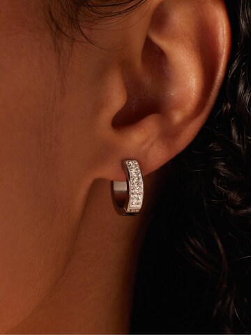 Boucles d'oreilles Lucardi en argent : devant