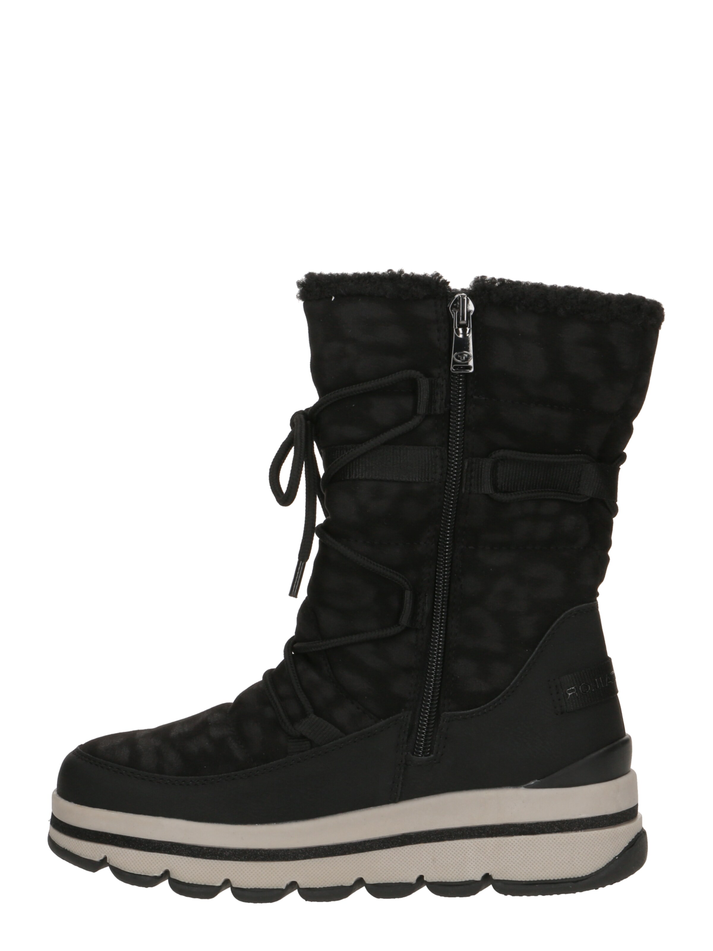 TOM TAILOR Škornji | črna barva